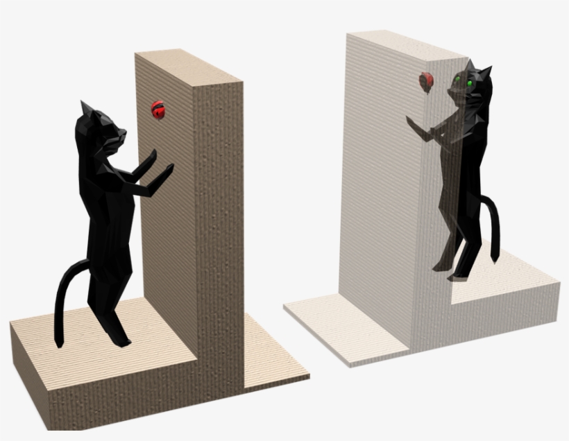 Cat & Ladybug Bookends - Statue, transparent png