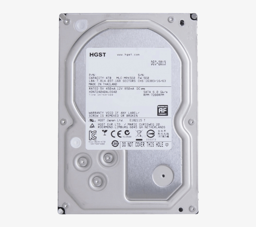 3tb Deskstar Nas H3iknas40003272sn, 7200 Rpm, Sata - Solid-state Drive, transparent png
