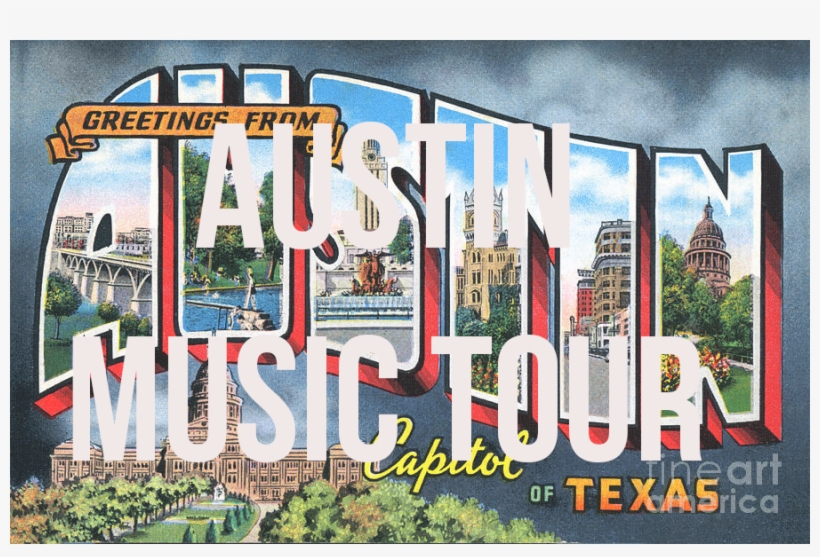 Austin Music Tour - Welcome To Austin Postcard, transparent png