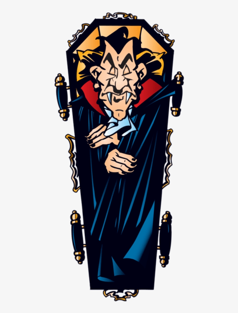 480 X 1022 3 - Vampire In Coffin Cartoon, transparent png