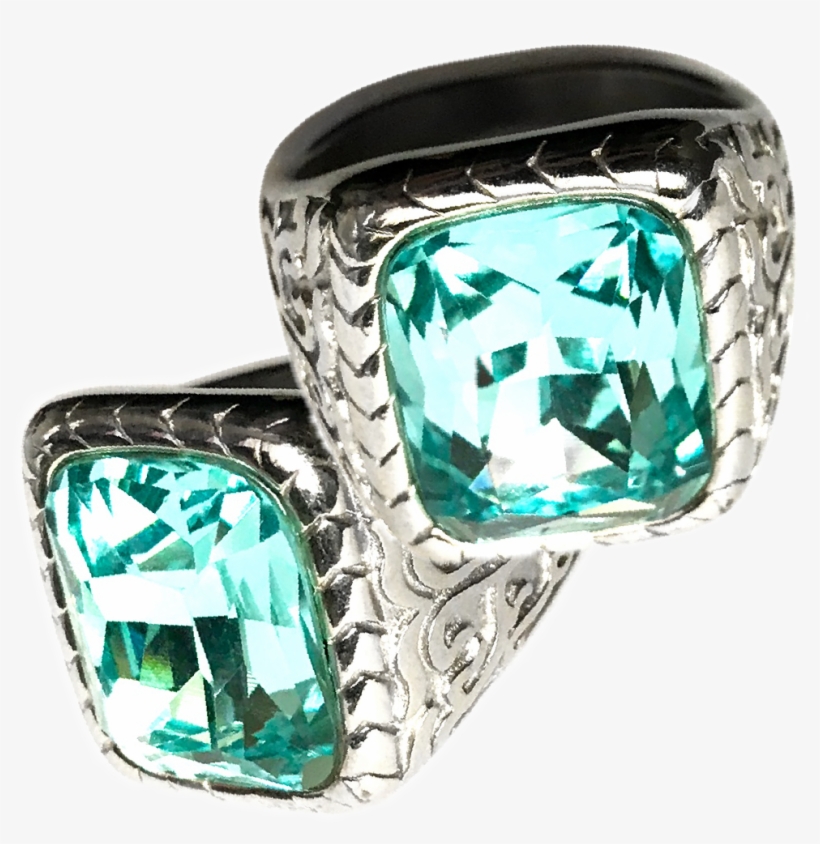 Lustrous Blue Topaz Gem Set In Silver Ring Actively - Hindu Magic Rings, transparent png