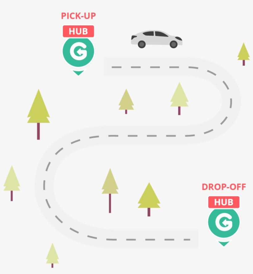 Gocar Oneway Trip Circle 1000x1000 PNG Download PNGkit