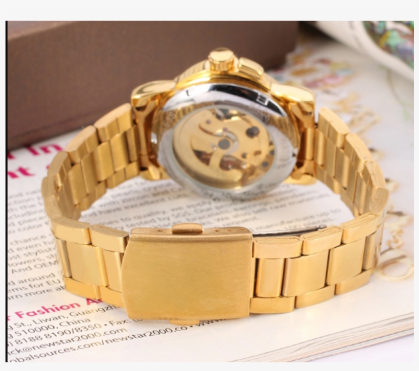 2018 Lady Watch Winner Golden Heart Shape Skeleton - Analog Watch, transparent png
