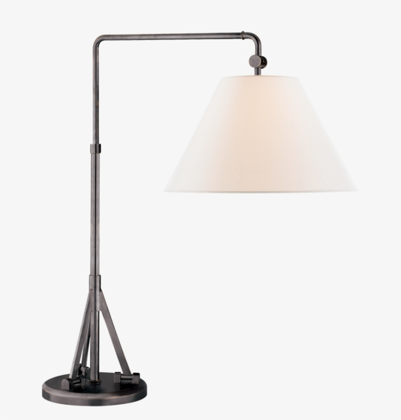 Battery Operated Reading Lamp Brass Swing Arm Wmodern - Lampshade, transparent png