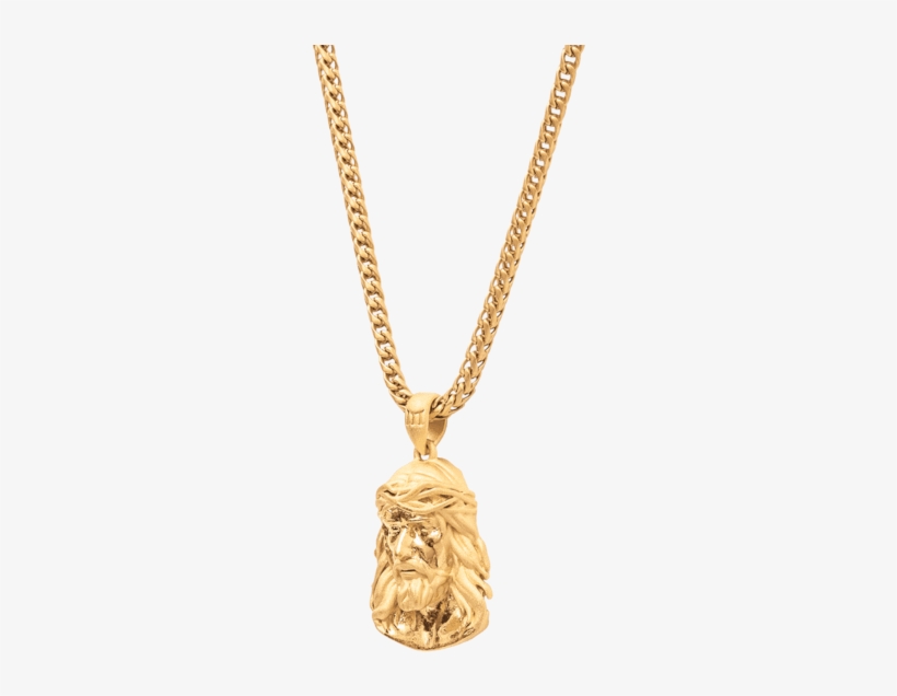 Jesus Necklace - Gold - Marcozo - Necklace, transparent png