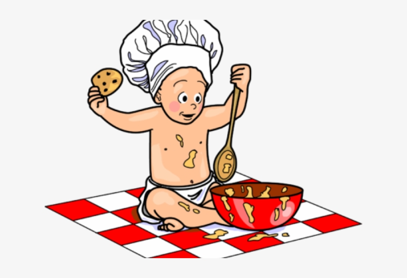 Cooking Clipart Baby - Baby Chef Cartoon, transparent png