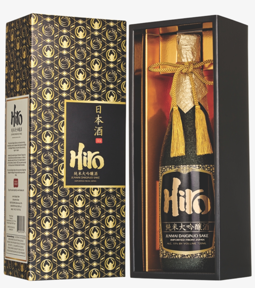 Hiro Junmai Daiginjo Sake, transparent png