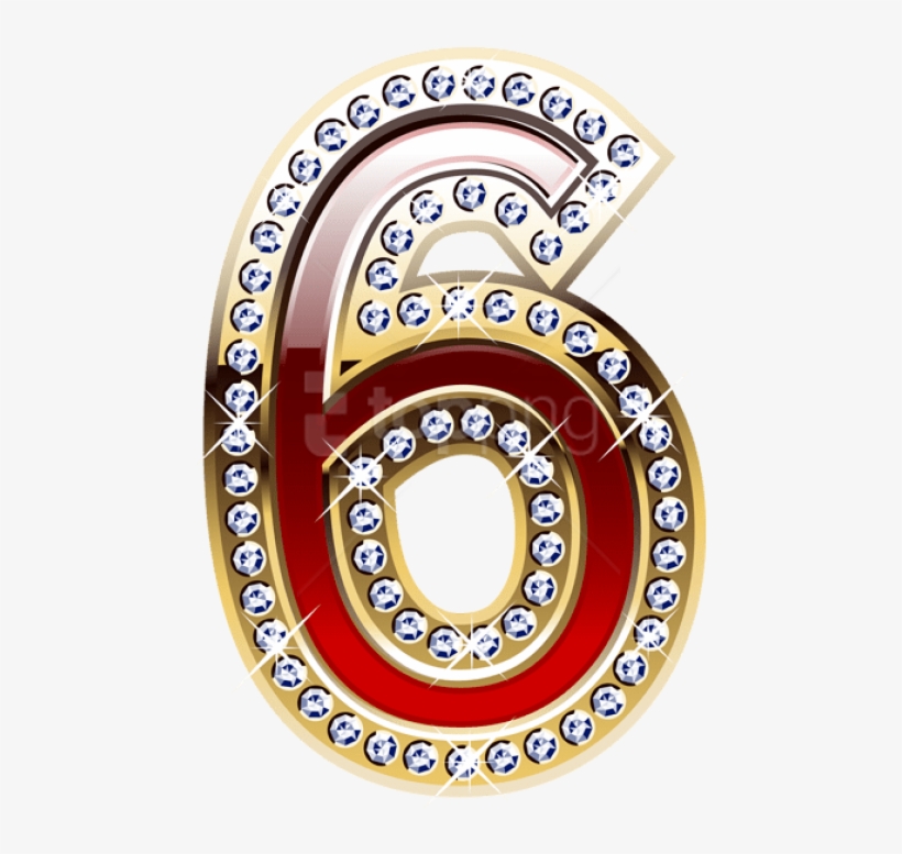 Free Png Download Gold And Red Number Six Clipart Png - Number Eight Gold, transparent png