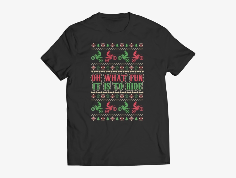 Biker Motocross Motorcycle Rider Christmas Ugly Unisex - Shirt, transparent png