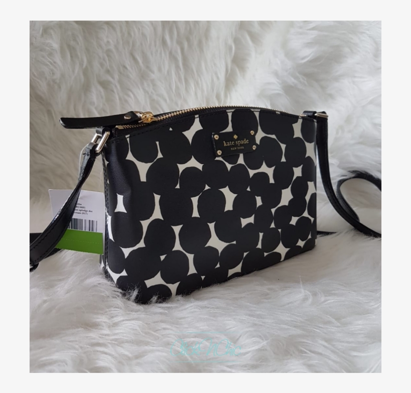 Kate Spade Grove Street Splodge Millie Black Cream - Handbag, transparent png