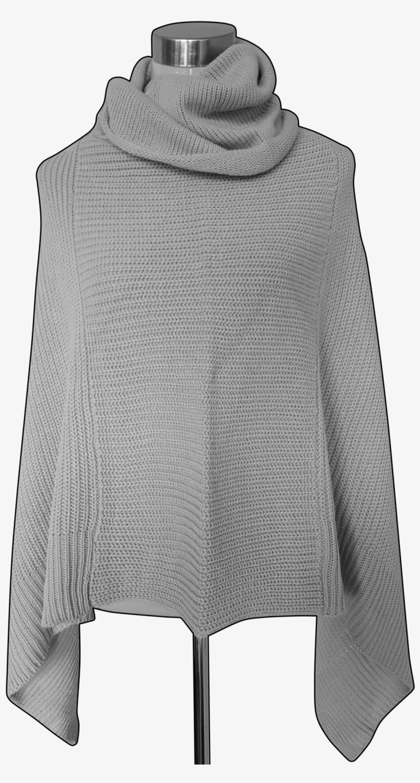 Knit Poncho - Sweater, transparent png