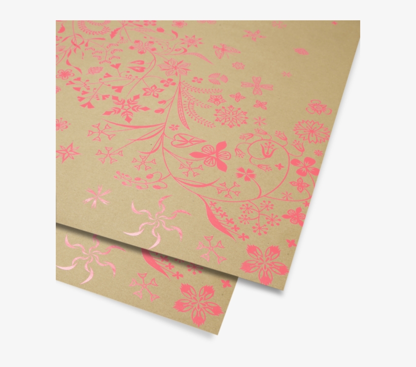 Wildflower Pink Gift Wrap - Art Paper, transparent png