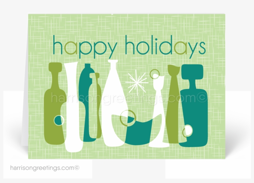 M#century Modern Retro Holiday Card - Glass Bottle, transparent png