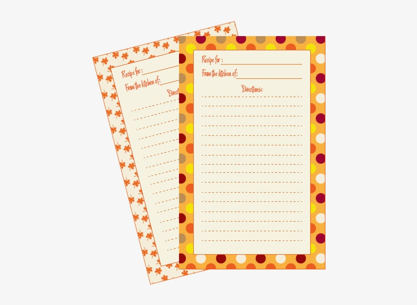 Thanksgiving Recipe Card Template 151737 - Paper, transparent png
