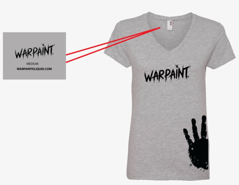 Ladies V-neck War Paint - Active Shirt, transparent png
