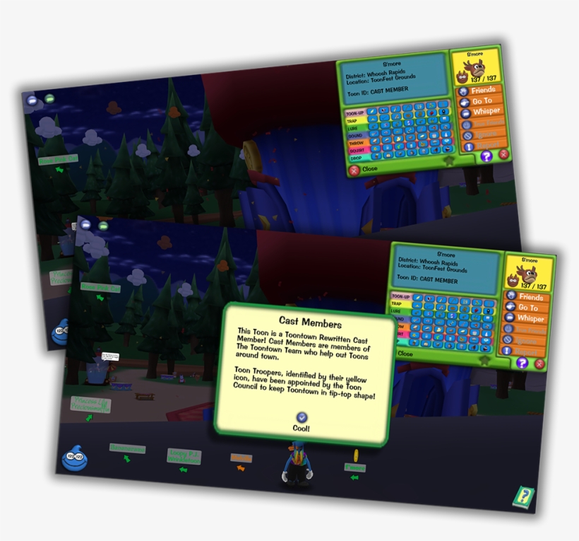 An In-game Popup In Toontown Describing What A Toon - Flat Panel Display, transparent png