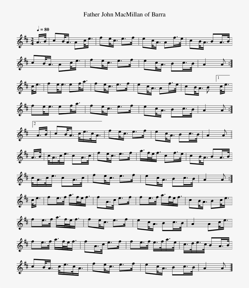 Listen To Father John Macmillan Of Barra - Father John Macmillan Of Barra Sheet Music, transparent png