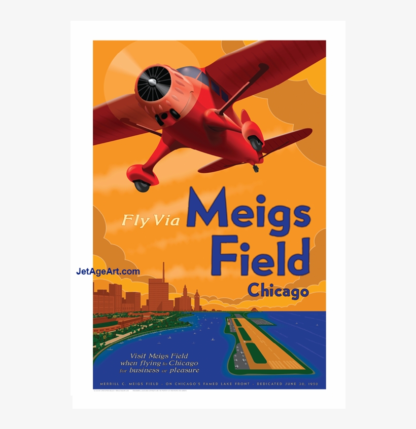 Chicago Meigs Field Airport Cgx Poster, transparent png