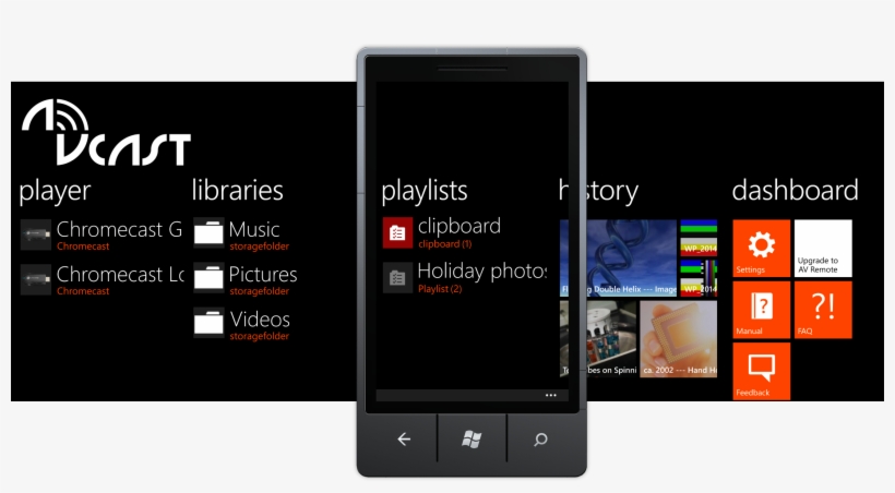Av Cast Controls Playback, Lists Servers, Media History - Smartphone, transparent png