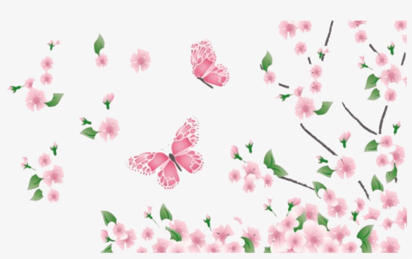 Free Png Spring Png Png Image With Transparent Background - Flowers And Butterflies Png, transparent png