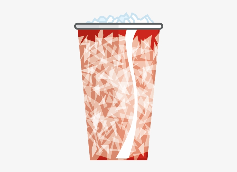 Un Poco De Soda Fría En Un Vaso De Papel Lleno De Hielo - Vase, transparent png
