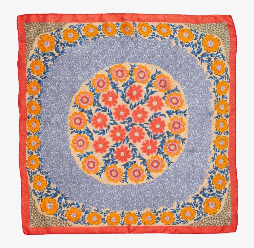 Le Jardin Square Silk Scarf - Motif, transparent png
