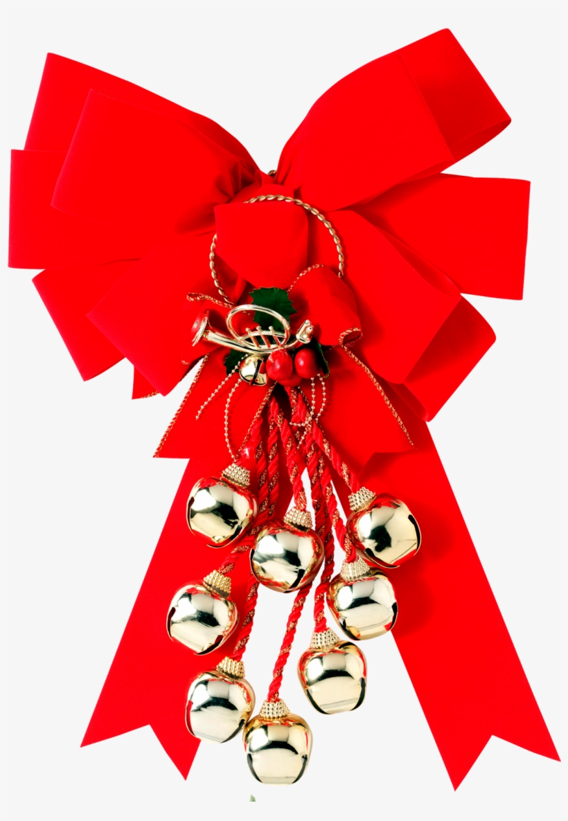 Adornos Y Campanas De Navidad - Laço De Natal Em Png, transparent png
