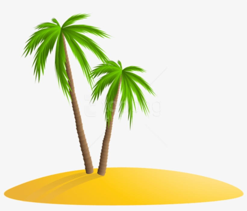 Free Png Download Palm Island Png Images Background - Island With Palm Tree Png, transparent png