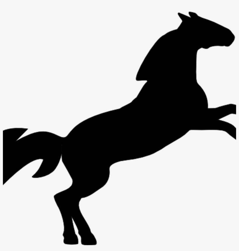 Horse Jumping Clipart Jumping Horse Silhouette Clip - Cartoon Jumping Horse, transparent png