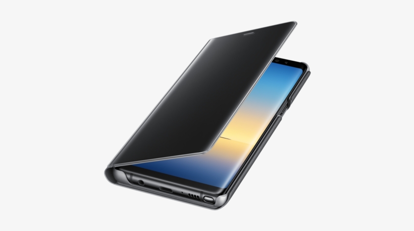Samsung Galaxy Note 8 Clear View Standing Cover, Gold - Note 8 Wallet Case, transparent png
