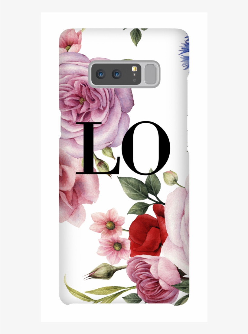 Personalised Floral Blossom Initials Samsung Galaxy - Mobile Phone Case, transparent png