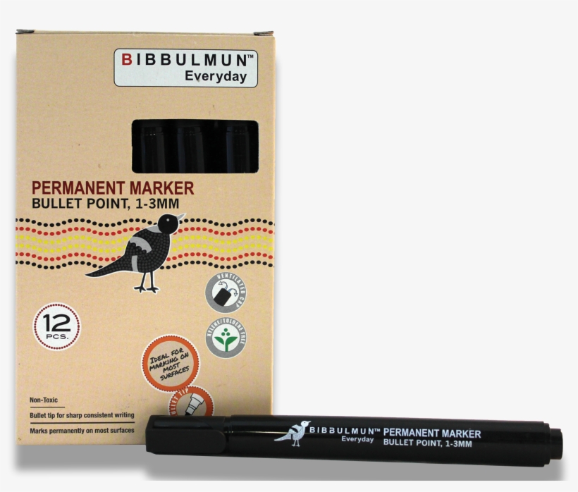 Permanent Marker Bullet Point 12-pack Black - Eye Liner, transparent png
