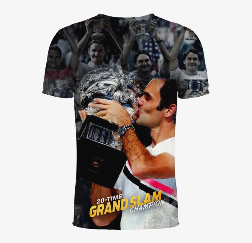 Roger Federer Tennis 3d T-shirt - Roger Federer Australian Open 2018 Campeon, transparent png