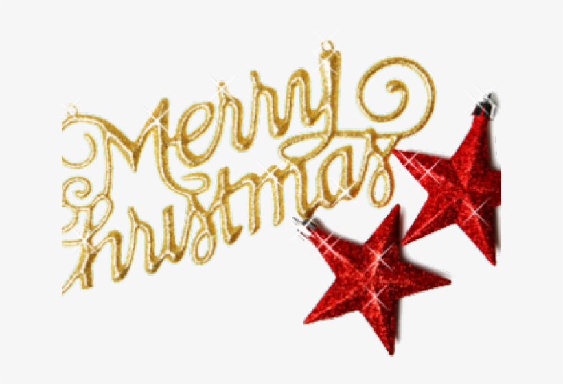 Merry Christmas Text Png Transparent Images - Motif, transparent png