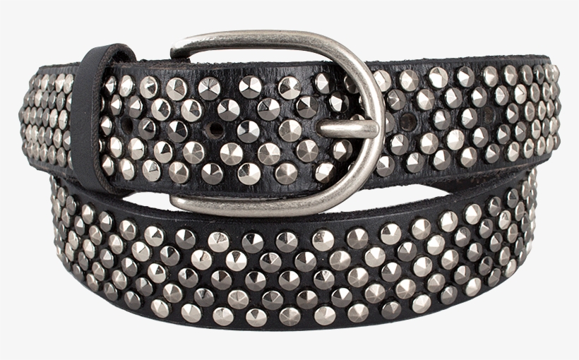Leather Studded Belt - Belt, transparent png