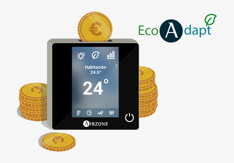 Ahorra Con Tu Termostato Inteligente Airzone Blueface - Airzone, transparent png