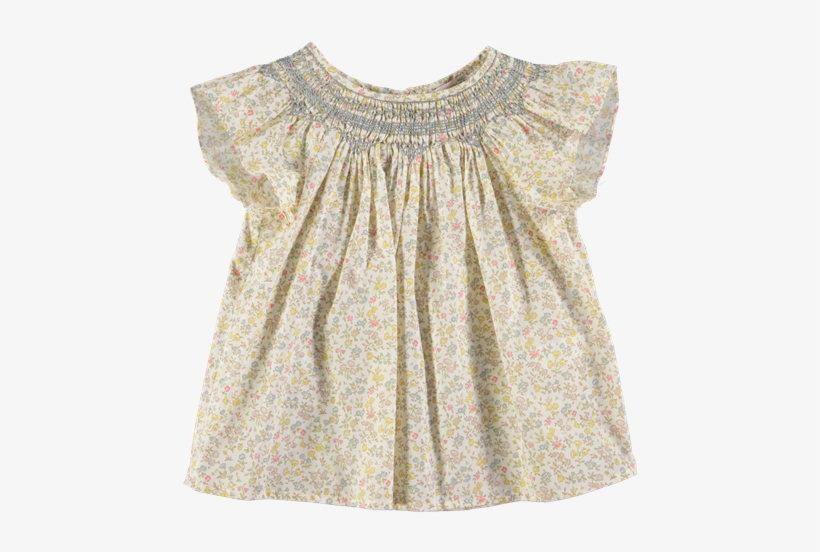 Picture Of 'ella' Smock Top Floral Print Multi - Blouse, transparent png