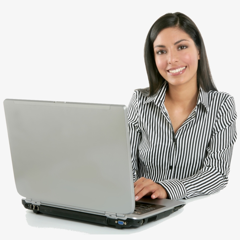 Web Design - Girl With Laptop, transparent png