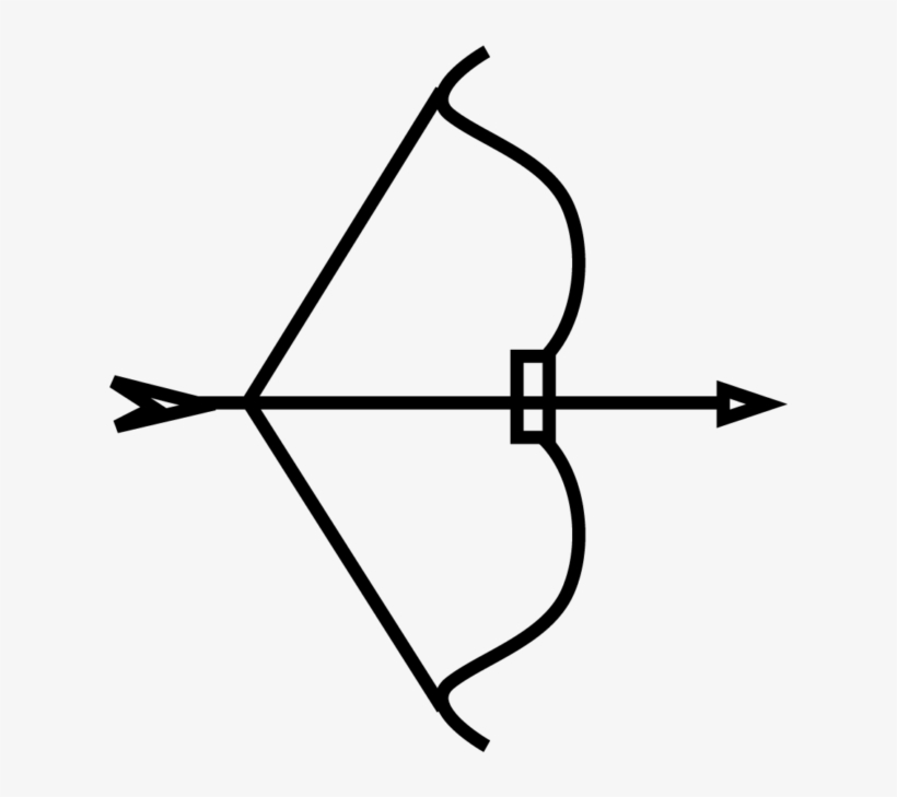 Nottingham Bow And Arrow - Line Art, transparent png