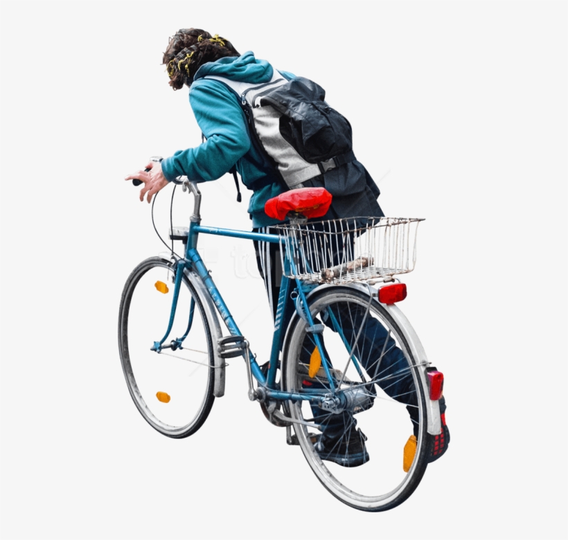 Free Png Walking With His Bike Png Images Transparent - People With Bicycles Png, transparent png