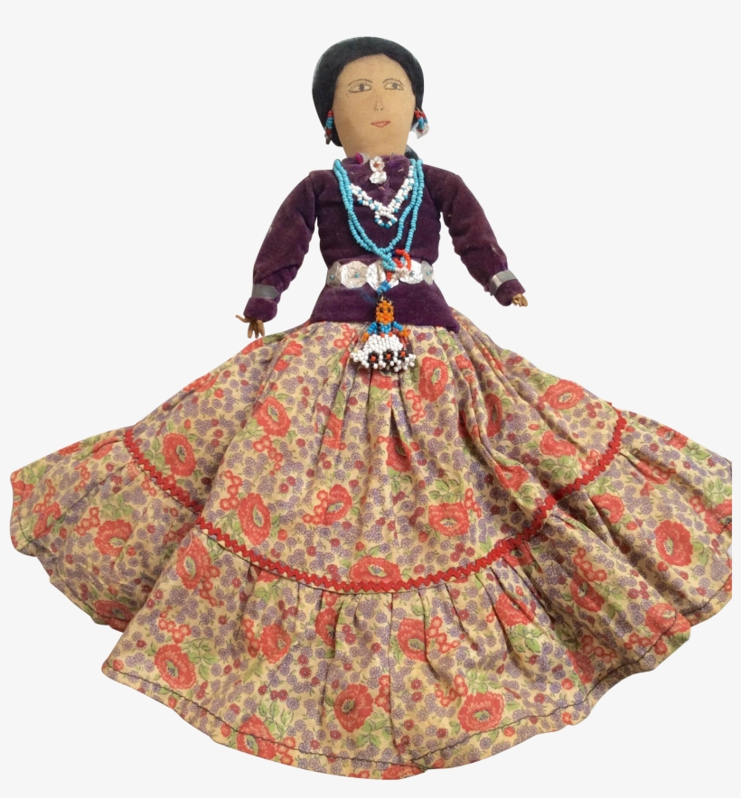 Vintage Cloth Native Doll, transparent png