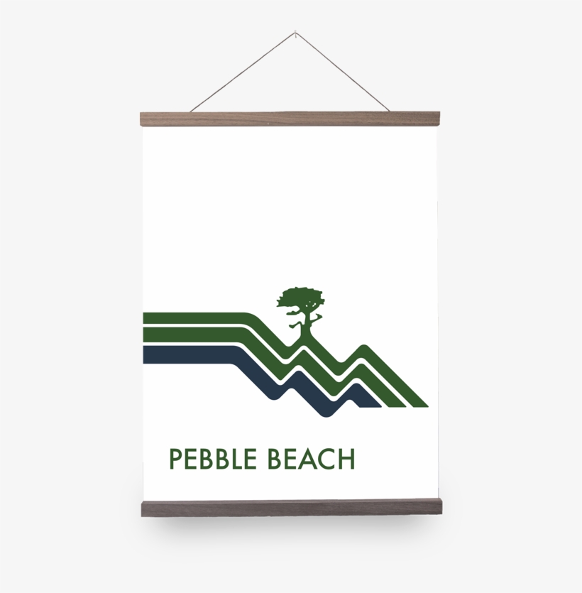 Pebble Beach Waves White Giclée Print - Graphic Design, transparent png