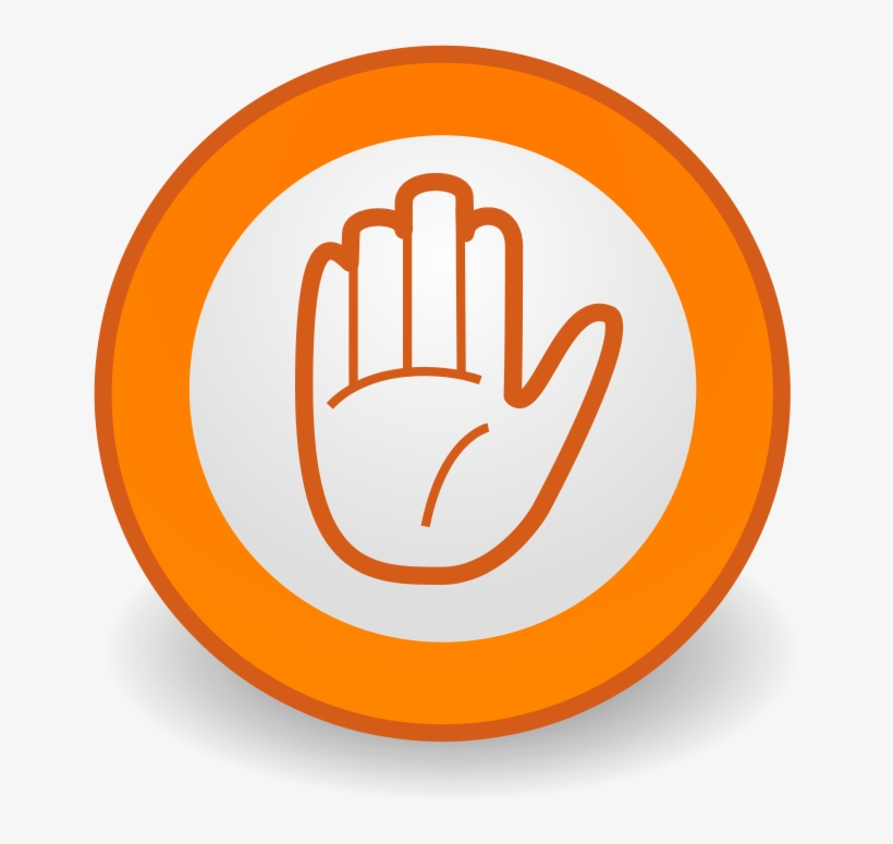 Commons Emblem Hand Orange - At&t No Text And Drive, transparent png