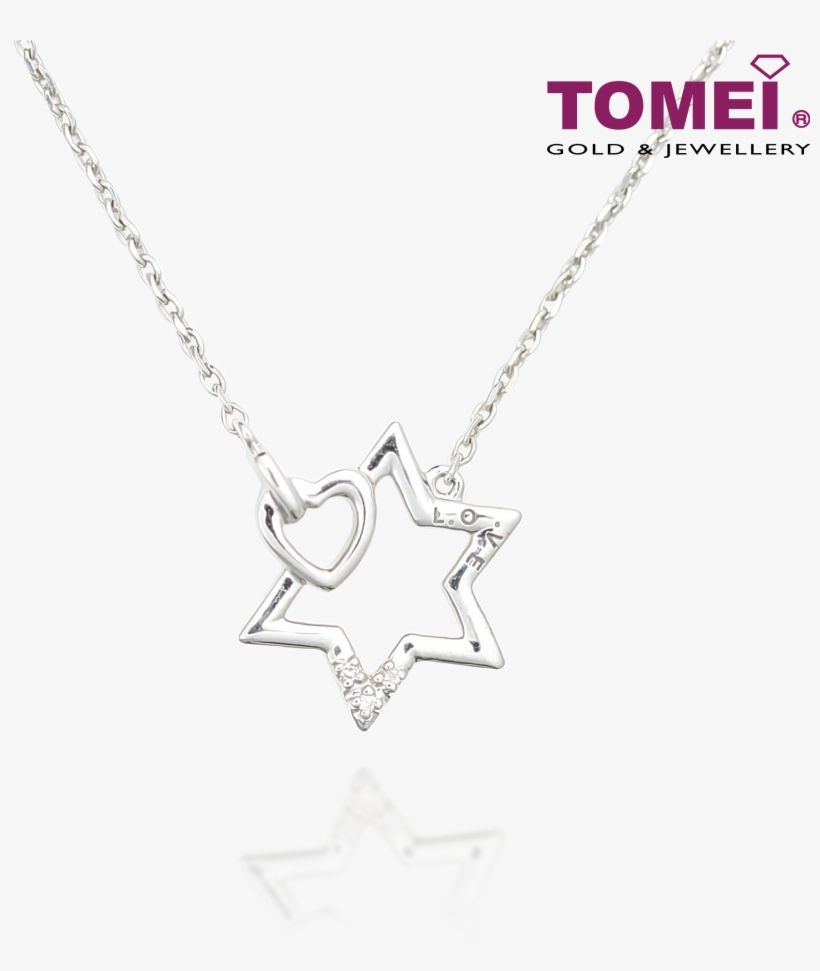Tomei White Gold 375 Diamond Pendant With Chain (lov-b1079), transparent png