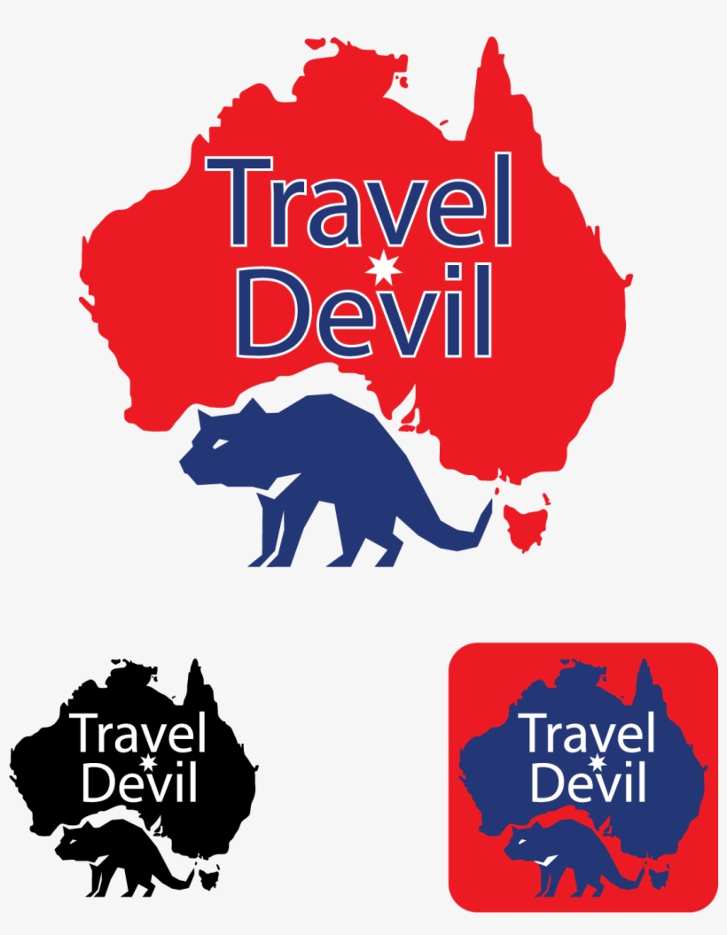 Bold, Playful, Travel Industry Logo Design For Travel - Map Of Australia, transparent png