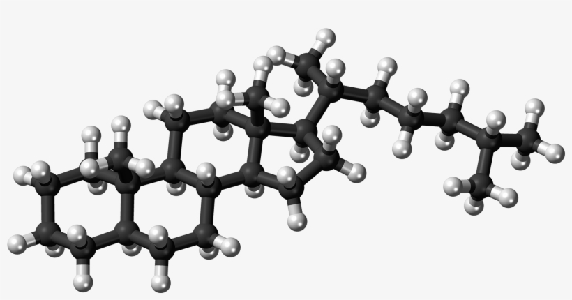 5alpha-cholestane Molecule Ball - Progesterone Structure, transparent png