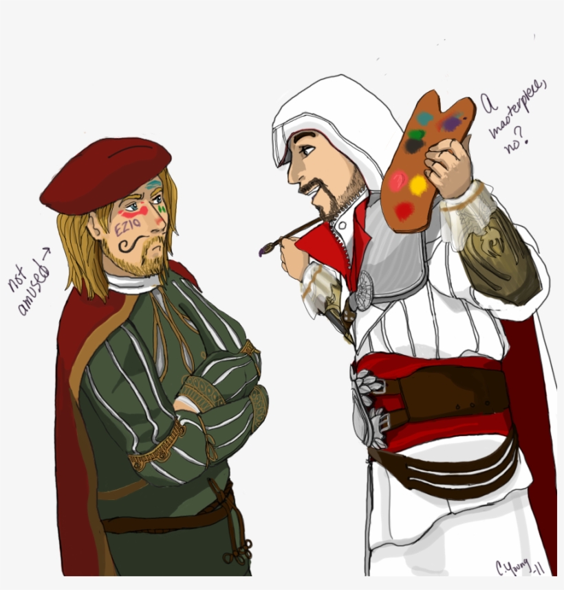 Assassins Creed Unity Clipart Fire Emblem - Assassins Creed Funny Ezio, transparent png