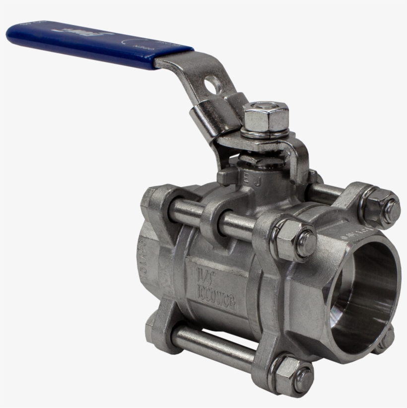 Flow , 3 Piece Stainless Steel Ball Valve, transparent png