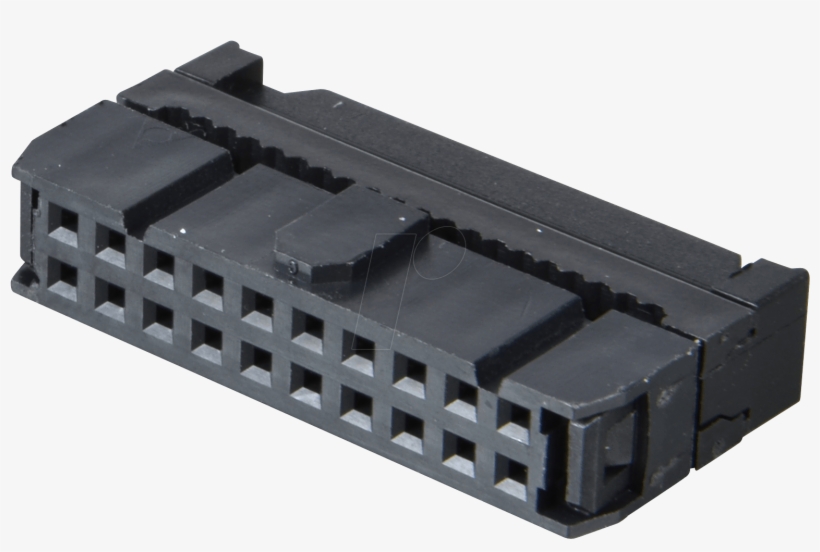 Pfl 20 Idc Socket 20 Pin With Cable Clamp At Reichelt - Wire, transparent png