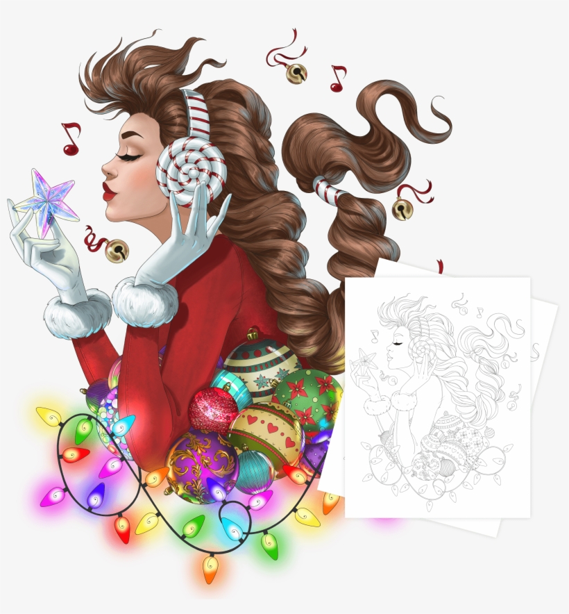 Free Adult Coloring Page - Illustration, transparent png